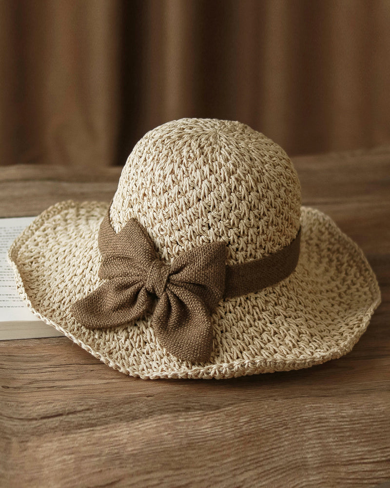Casual Relaxed Holiday Bowknot Straw Hat