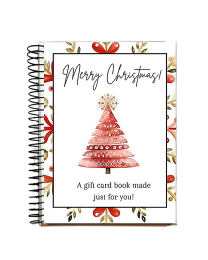 Christmas Gift Card Book – DIY Spiral Bound, 5x7 Inch, Colorful, Personalized Holder for Family, Friends & Students