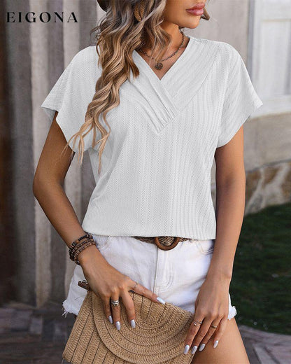 V-neck chain jacquard blouse Blouses & Shirts spring summer