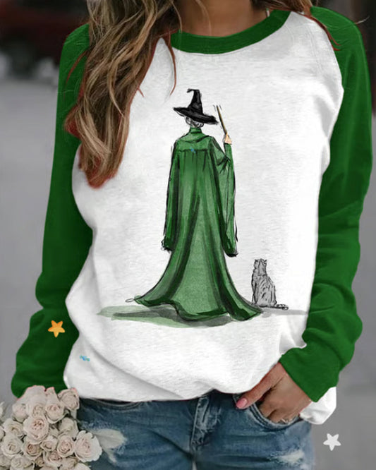 Women's Movie and TV Character Commemorative Printed Sweatshirt 2024 f/w Halloween spring sweatshirts