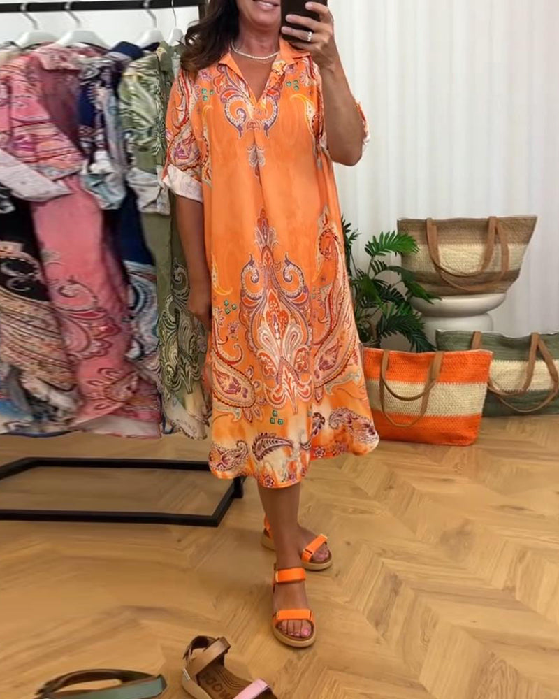 Kleid mit Retro-Reversdruck