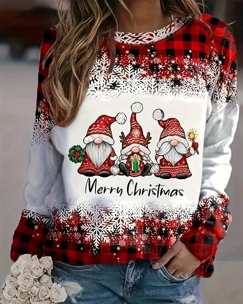 Christmas Santa Claus Print Sweatshirt