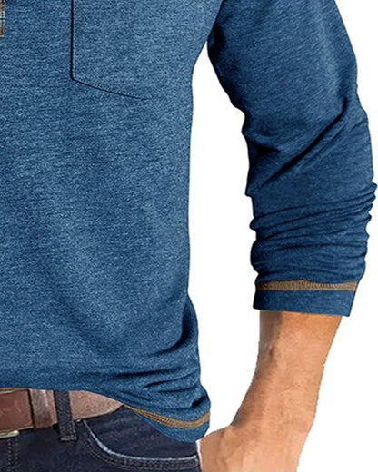 Men's Button Lapel Polo Blouse