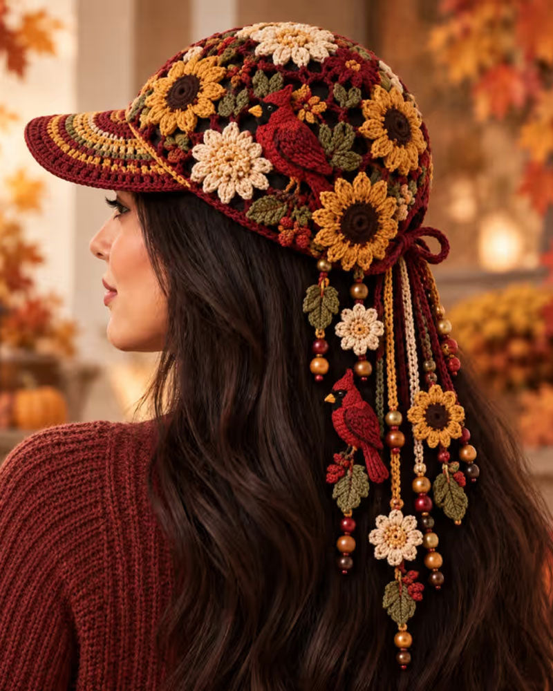 🍂 Women’s Handmade Crochet Autumn Baseball Cap 2024 f/w accessories spring summer