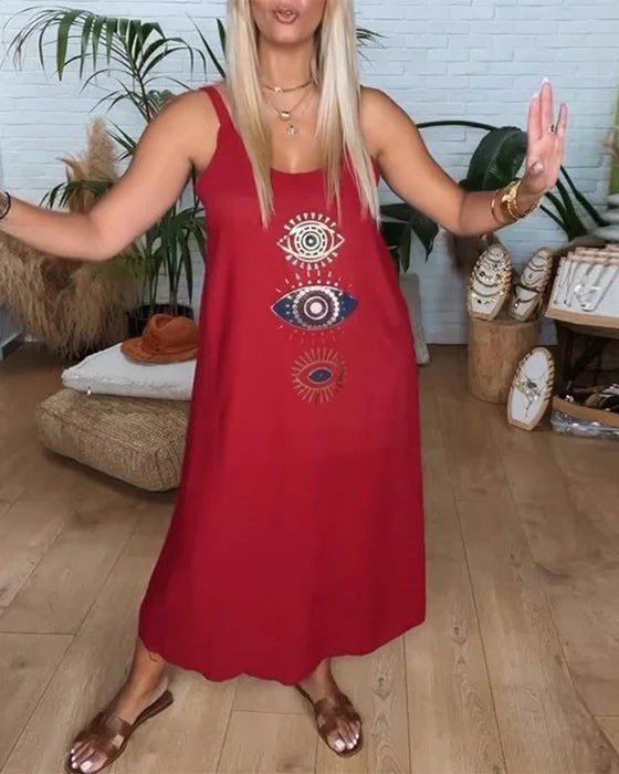 Printed Sleeveless Dress