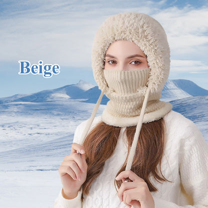 Wind-Resistant Outdoor Hat And Scarf For Women