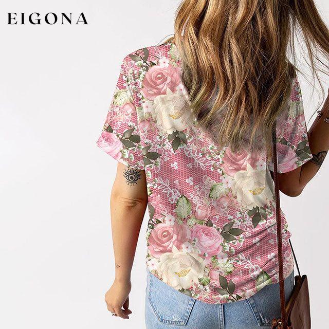 Floral Casual T-Shirt best Best Sellings clothes Plus Size Sale tops Topseller