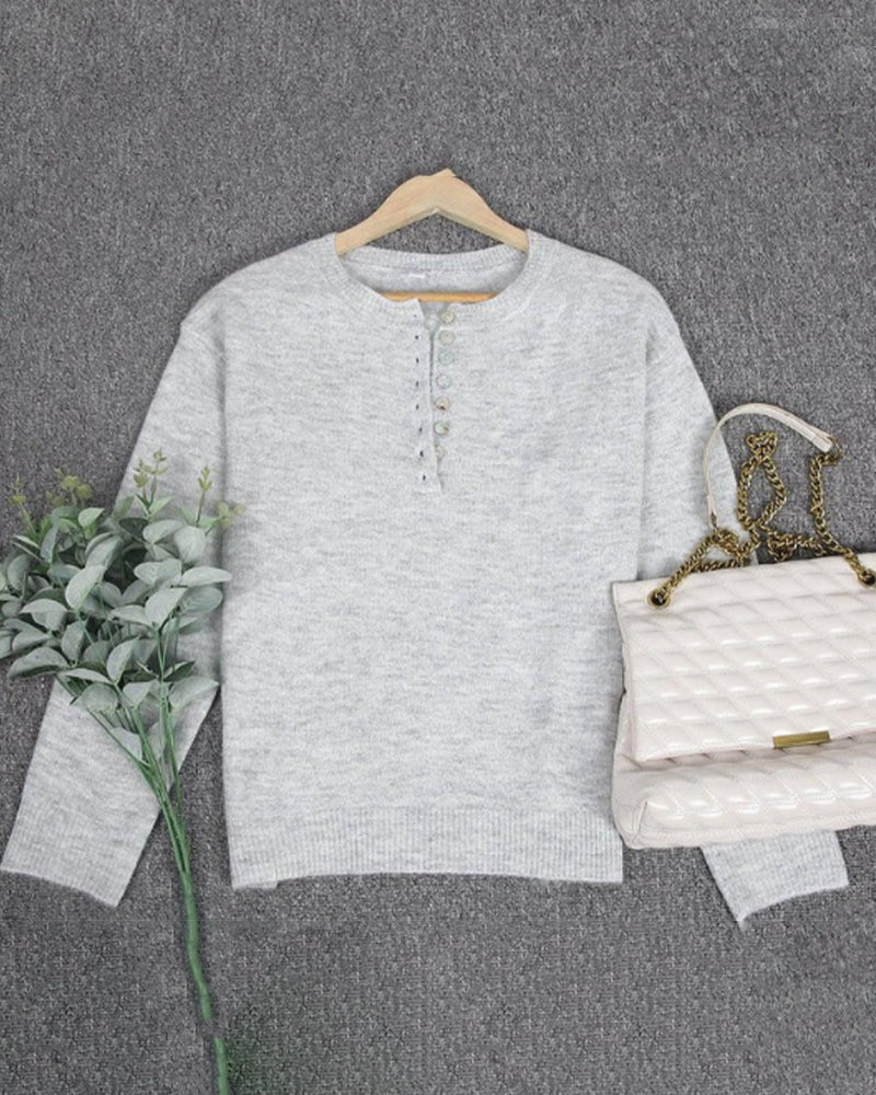 Casual solid color sweater 2023 F/W 23BF Pullovers