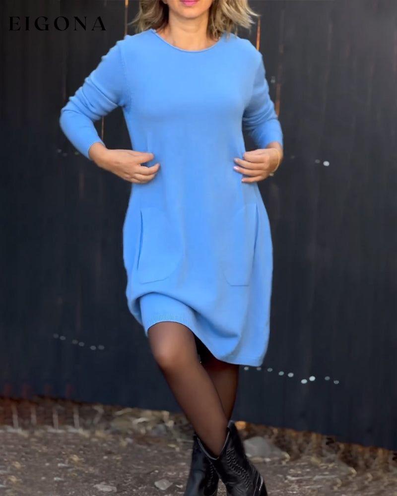 Simple solid color dress 2023 F/W 23BF Casual Dresses clothes discount Spring Sweaters Sweaters & Cardigans Tops/Blouses