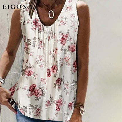 Floral Print Tank Top best Best Sellings clothes Plus Size Sale tops Topseller