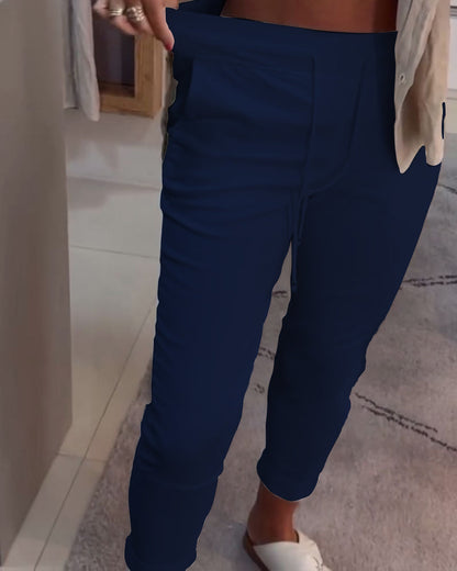 Pantaloni casual a matita con coulisse