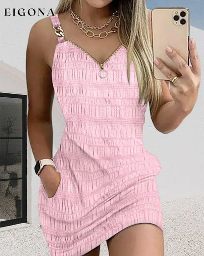 Solid color pocket camisole dress 23BF Casual Dresses Clothes Dresses Summer