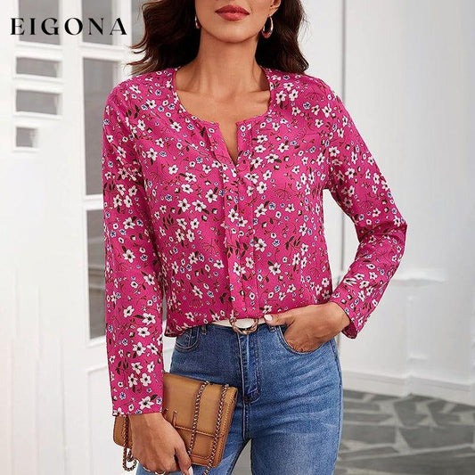 Elegant Floral Blouse Rose best Best Sellings clothes Plus Size Sale tops Topseller