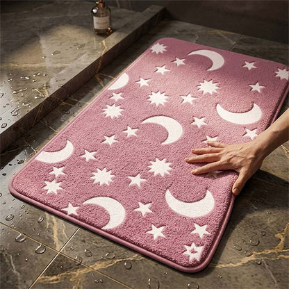 Glow-in-the-dark coral fleece floor mat 2024 f/w accessories bathroom gadget spring、summer