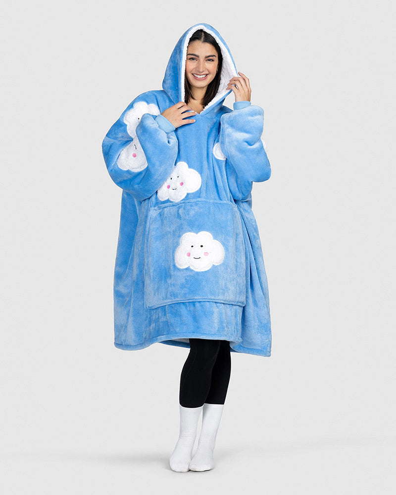 Cute Cloud Loose Blanket Hoodie 2024 f/w Blanket Hoodies