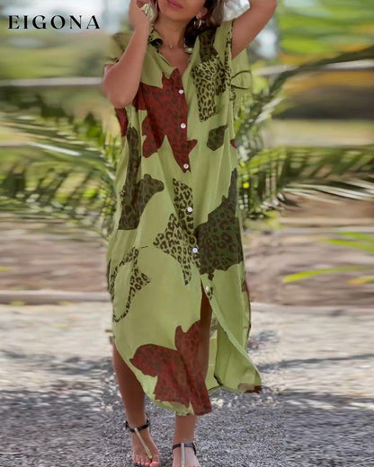 Short Sleeve Leopard Print Dress 23BF Casual Dresses Clothes Dresses Summer