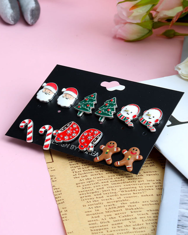 Christmas ear stud set Jewelry