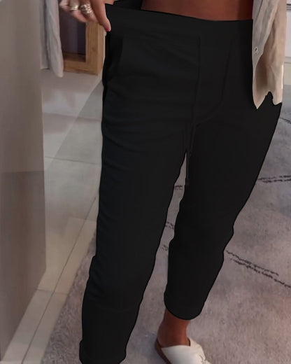 Pantaloni casual a matita con coulisse