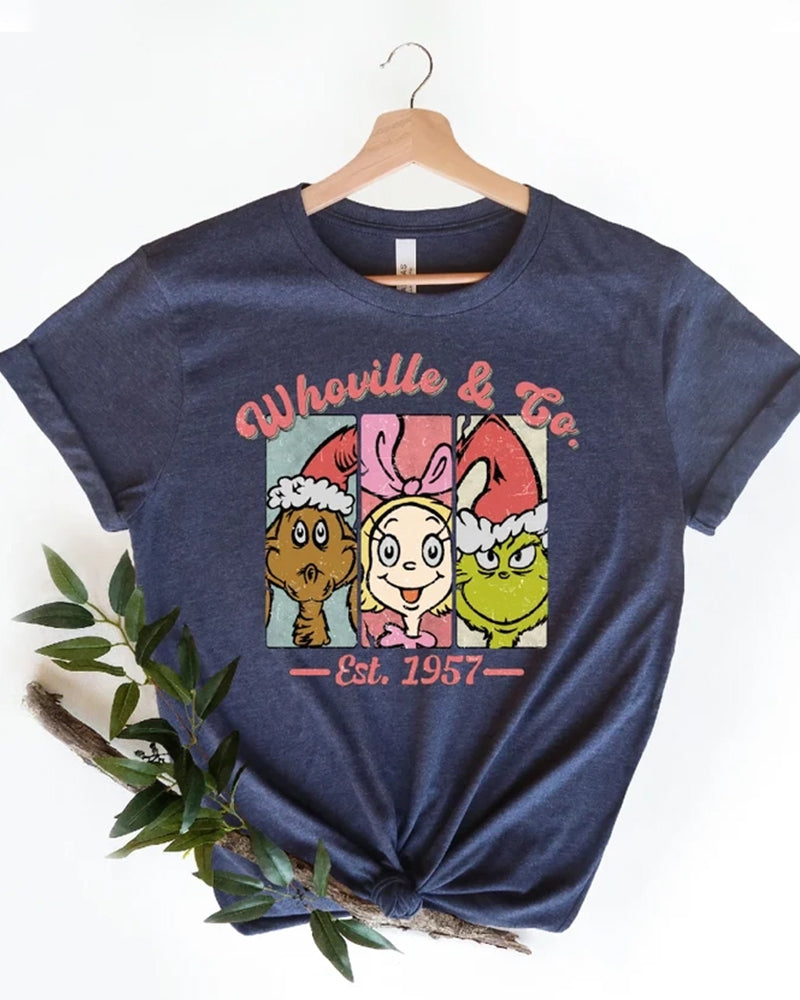 Christmas Grinch and friends T-shirt 2024 f/w christmas spring summer t-shirts