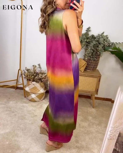 Sleeveless colorful casual dress casual dress elegant dress spring summer