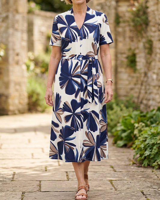 Elegant Floral Print Sleeveless Dress casual dresses spring summer