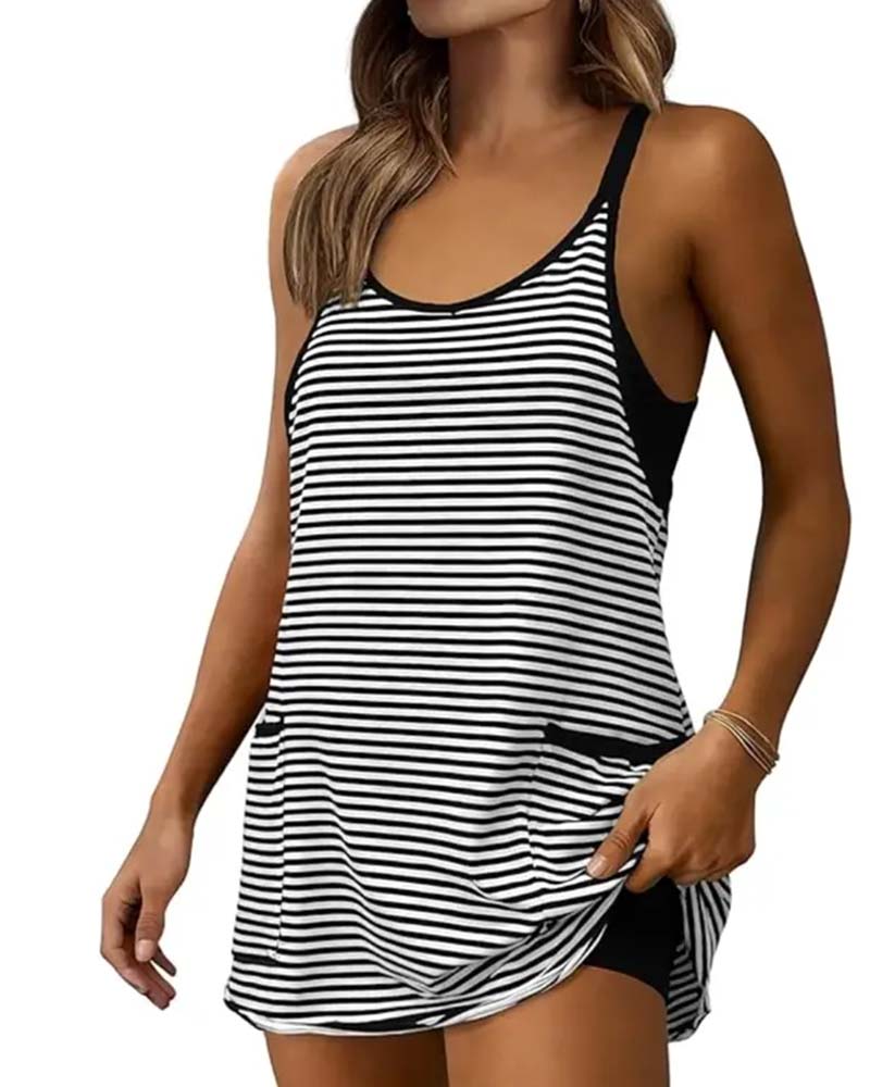 Striped Sleeveless Camisole Casual Jumpsuits