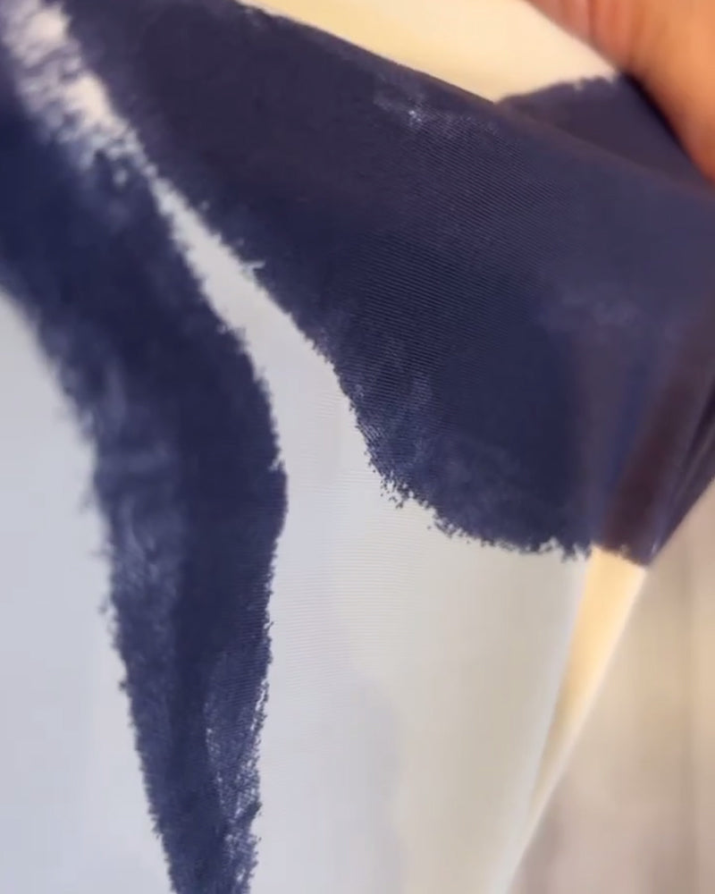 Gilet stampato senza maniche con scollo rotondo