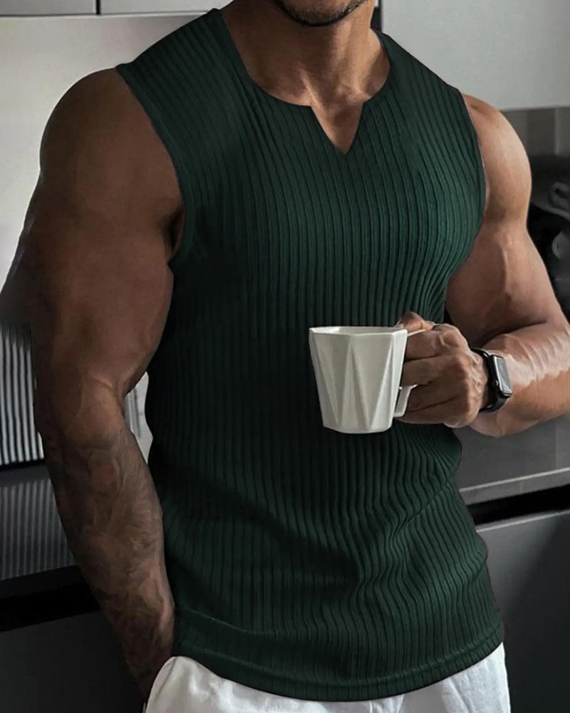 Men's Solid Color Sports Casual Tank Top