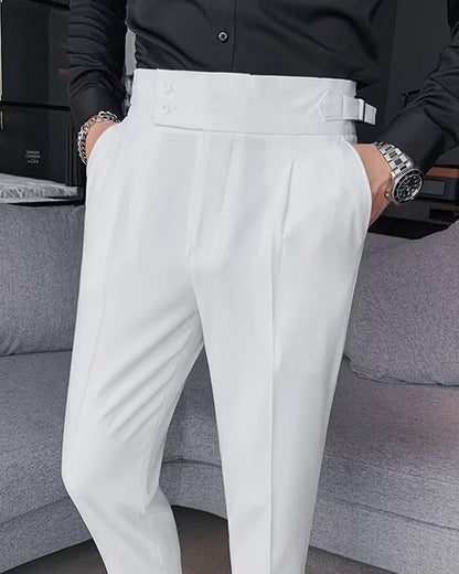 Men's Pocket Solid Casual Dress Pant