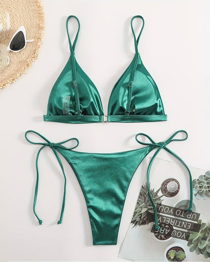 Satin Tankini Sexy Bikini