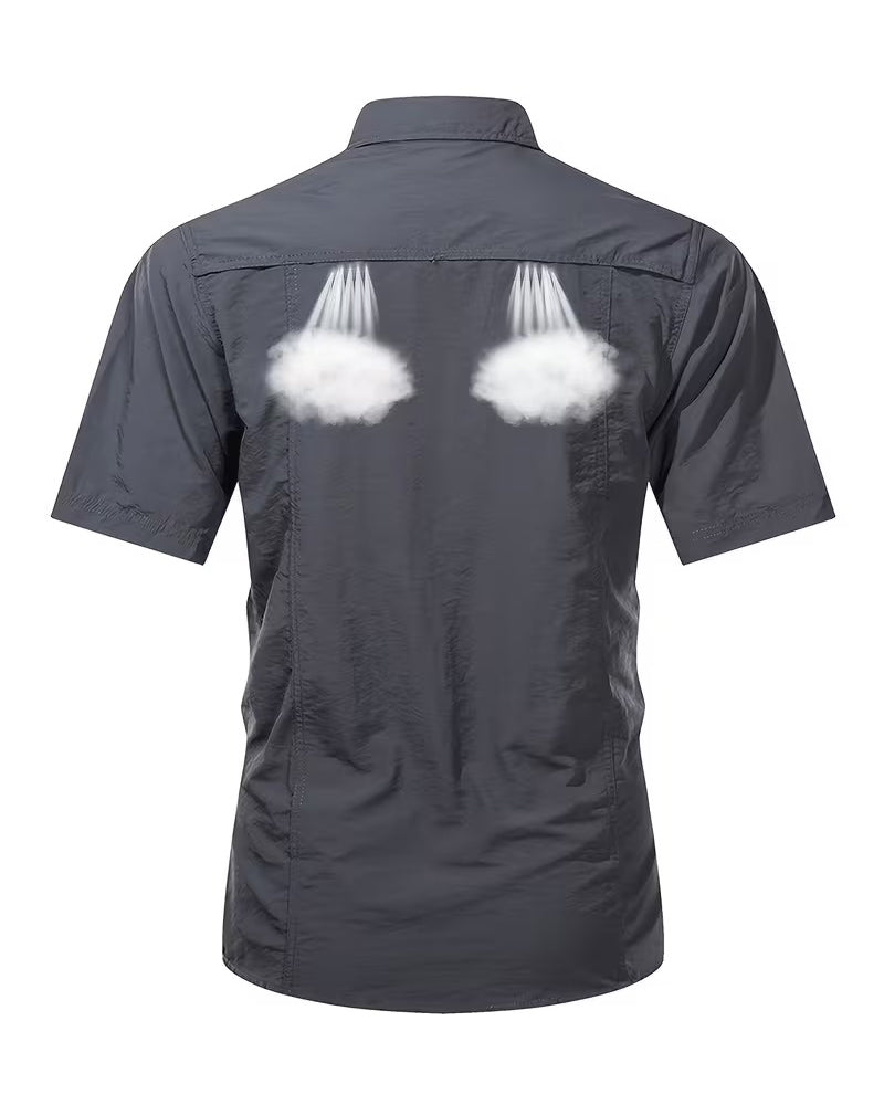 Casual Breathable Short Sleeve Shirt shirts man spring summer