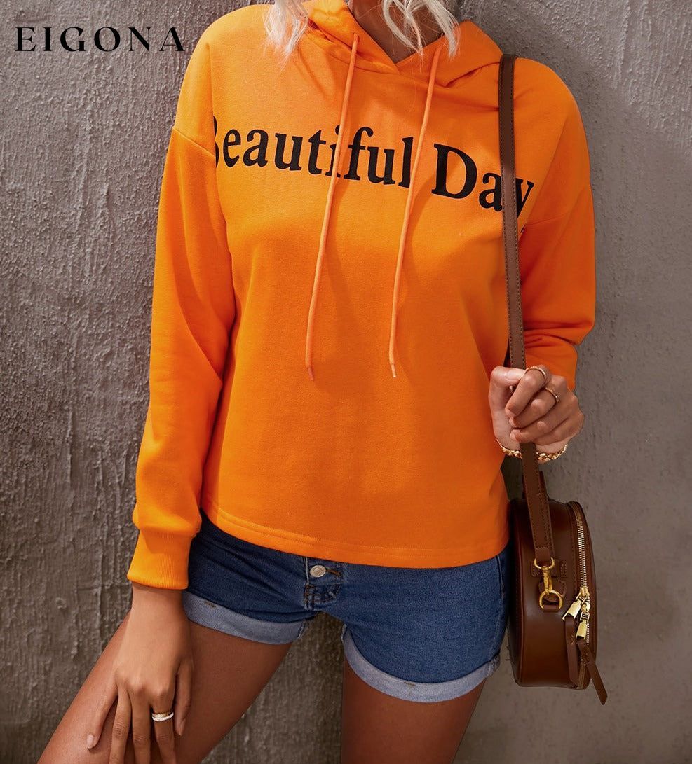BEAUTIFUL DAY Graphic Drawstring Hoodie Pumpkin clothes Ship From Overseas Sweater sweaters SYNZ trend