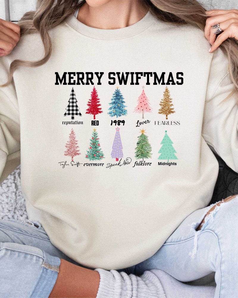 Women's Merry Swiftmas Sweatshirt 2024 f/w christmas hoodies & sweatshirts women's christmas