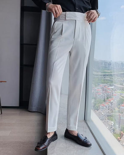 Men's Pocket Solid Casual Dress Pant