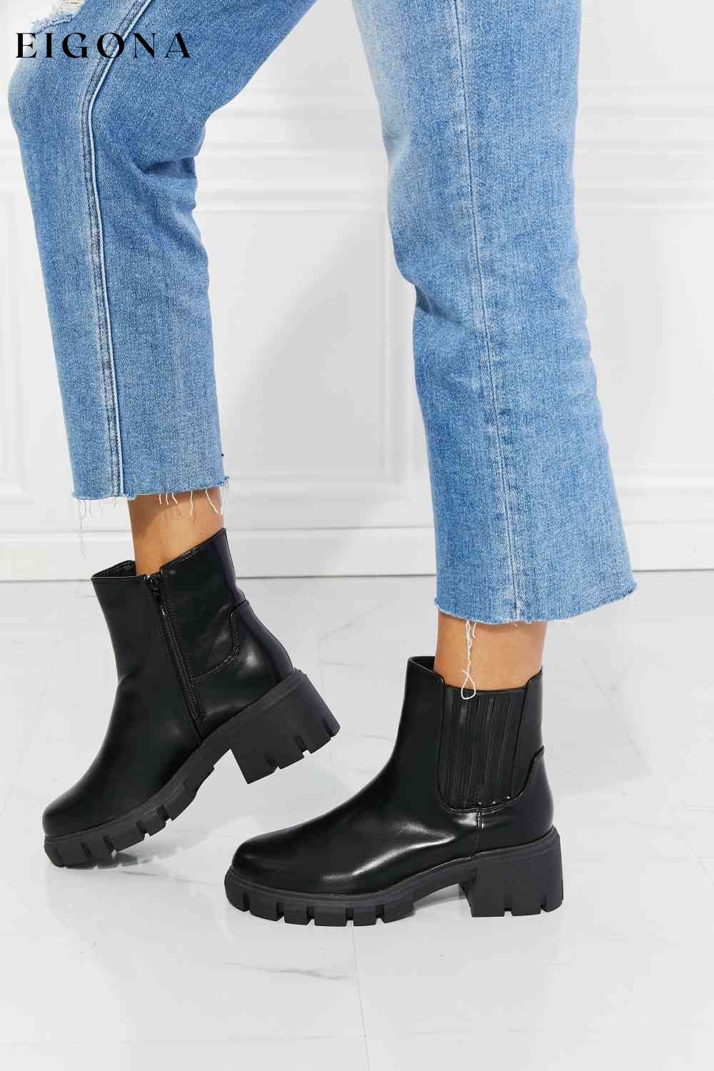 Black Booties, Shoes What It Takes Lug Sole Chelsea Boots in Black Melody Ship from USA shoes womens shoes