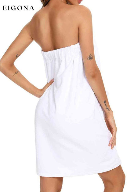 Strapless Robe with pocke clothes H#Y lounge lounge wear loungewear Ship From Overseas