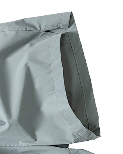 Men Elastic Waist Pocket Quick-Dry Ice Silk Sports Shorts