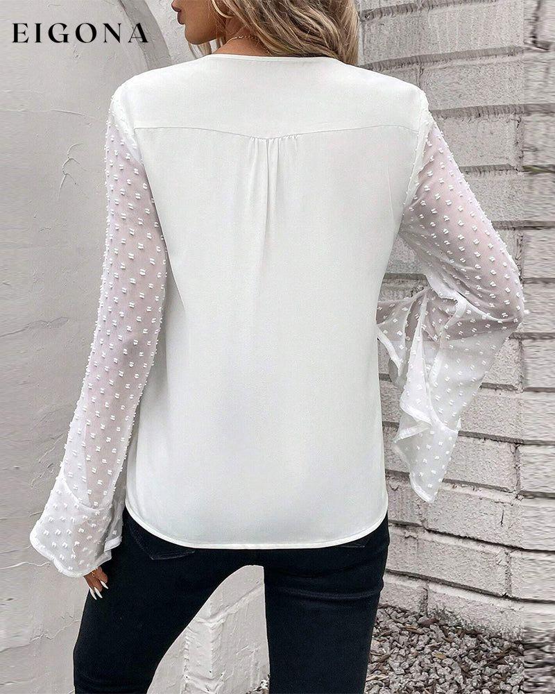 Long sleeve V-neck elegant blouse blouses & shirts spring summer