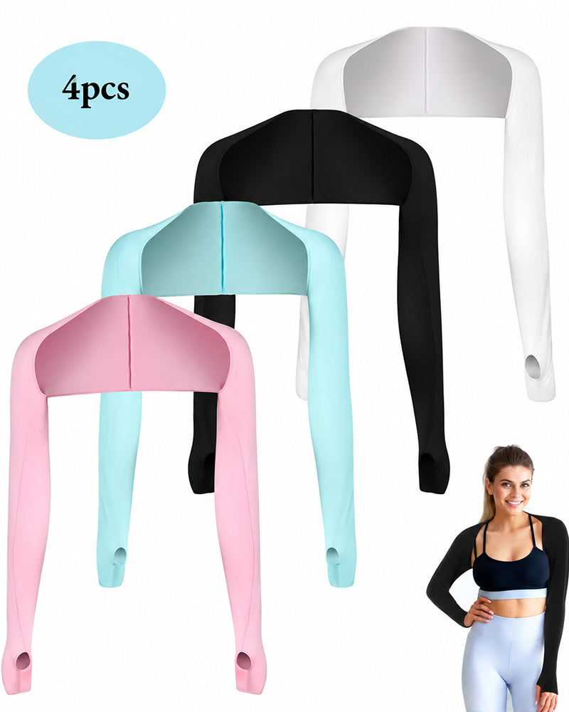 Women's 4-Pack Cooling UV Protection Arm Sleeves with Thumb Holes 2024 f/w accessories spring summer