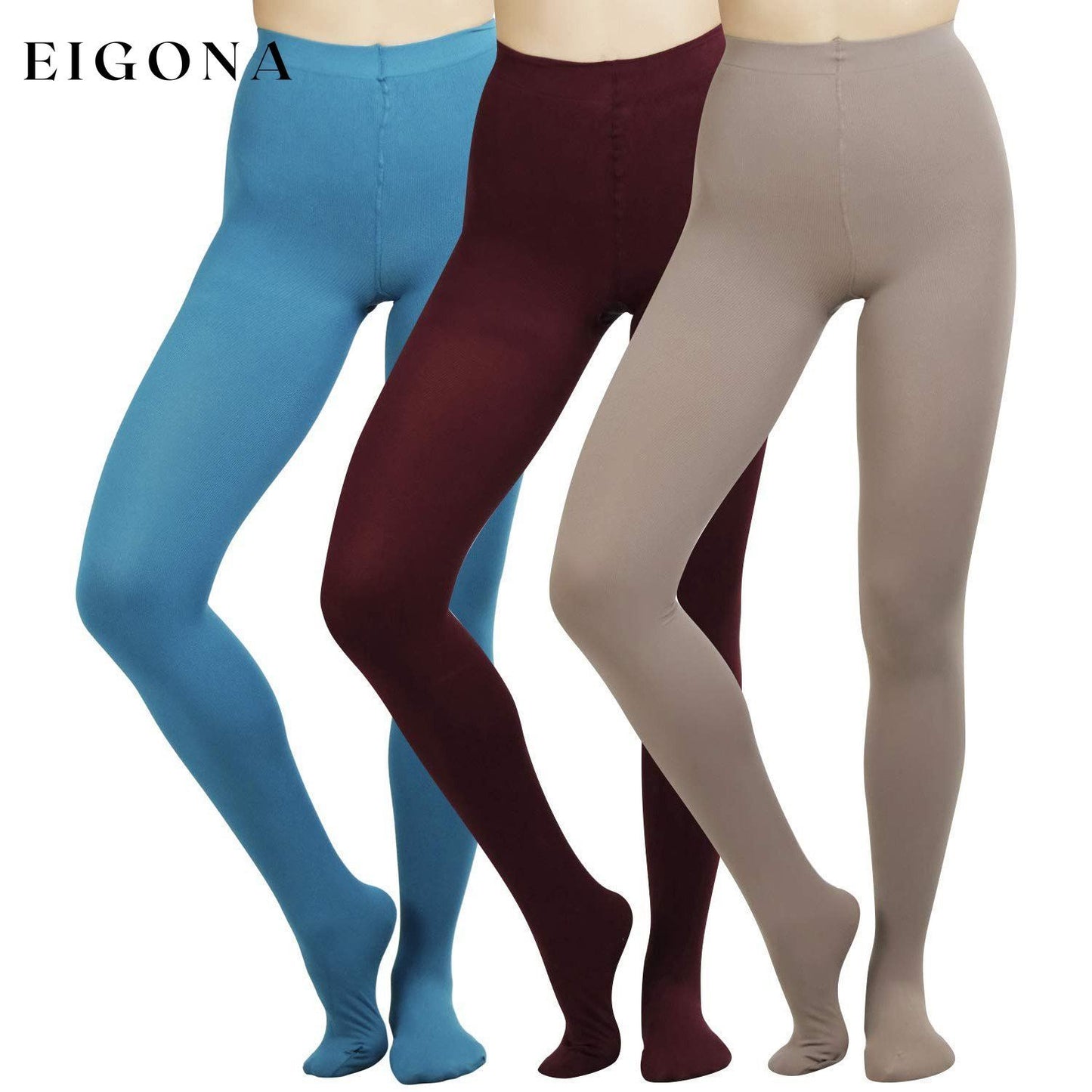 3-Pack: ToBeInStyle Women's Warm Thermal Tights Vivid Assortment __stock:100 bottoms refund_fee:1200