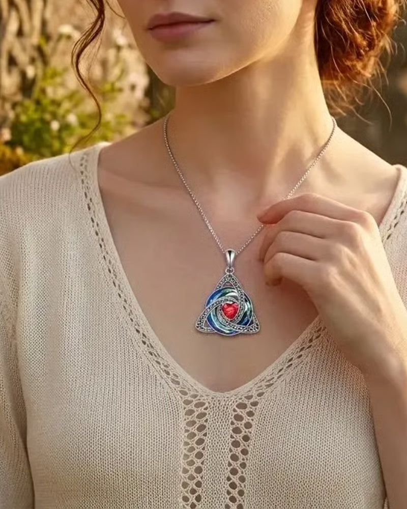 Birthstone Celtic Trinity Knot Necklace ✨