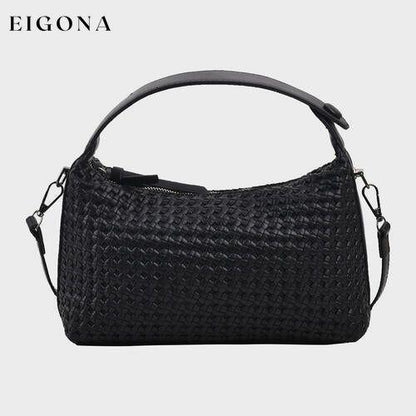 Small PU Leather Handbag Black One Size clothes handbags misc purse purses Ship From Overseas Y.P