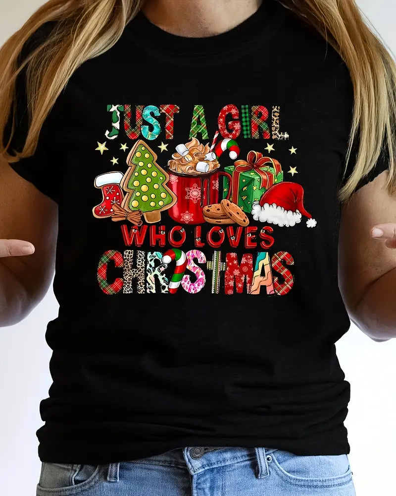 Plus Size Christmas Casual T-shirt