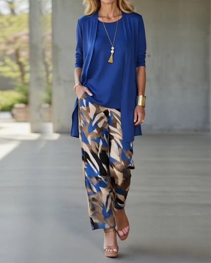 Printed Casual Three-Piece Set