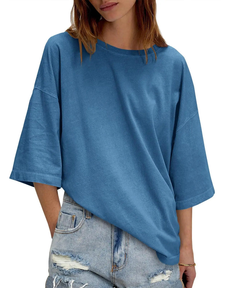 Batwing Sleeve Crew Neck Loose T-Shirt