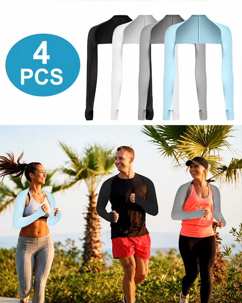 Women's 4-Pack Cooling UV Protection Arm Sleeves with Thumb Holes 2024 f/w accessories spring summer