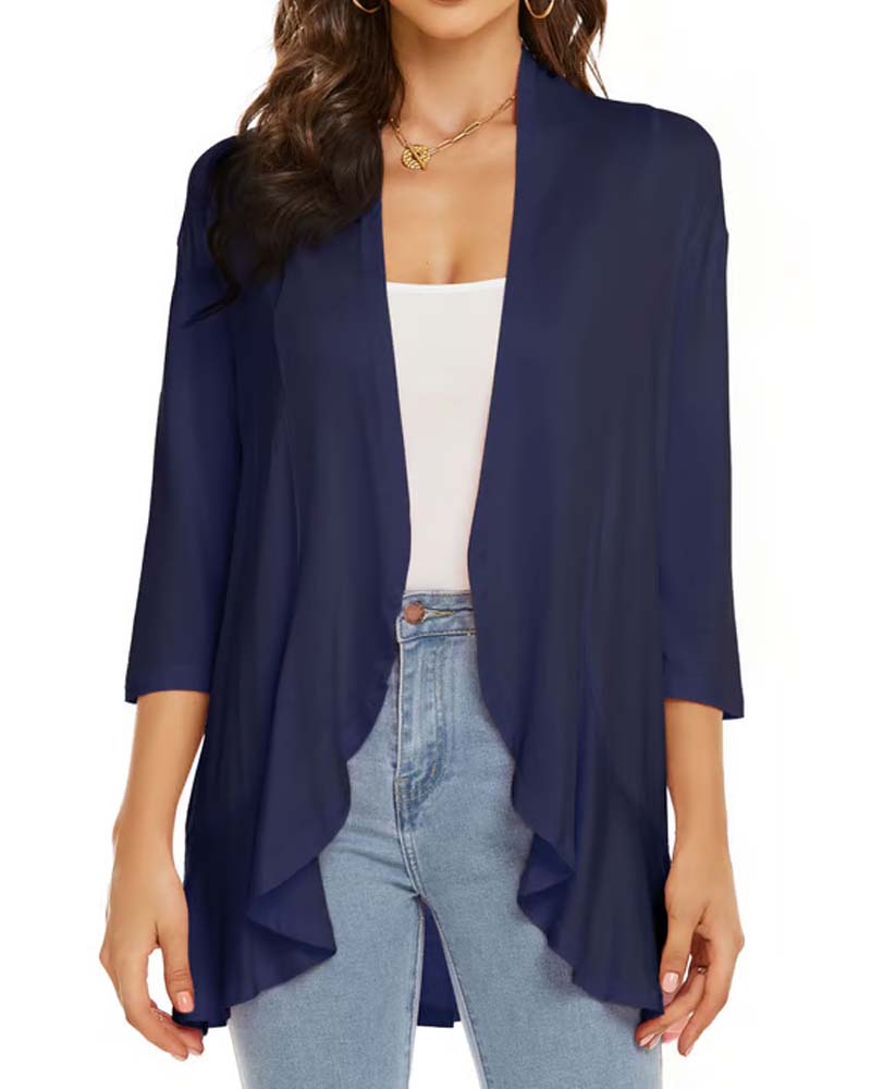 Women's Casual Lightweight Open Front Cardigan