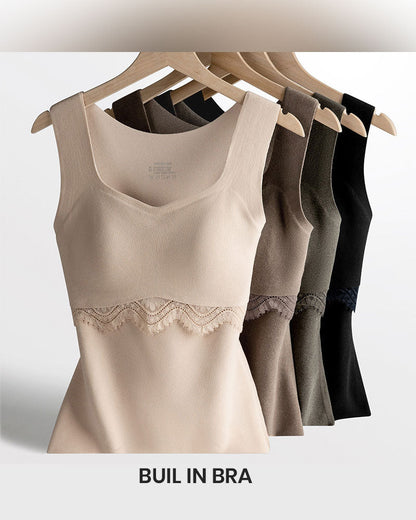 Seamless Thermal Built-In Bra Tank Top