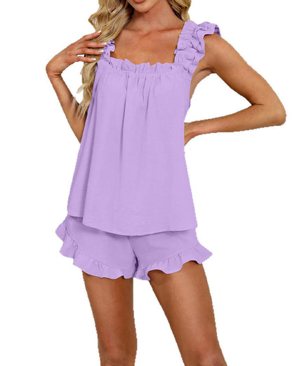 Ruffle Shorts Set