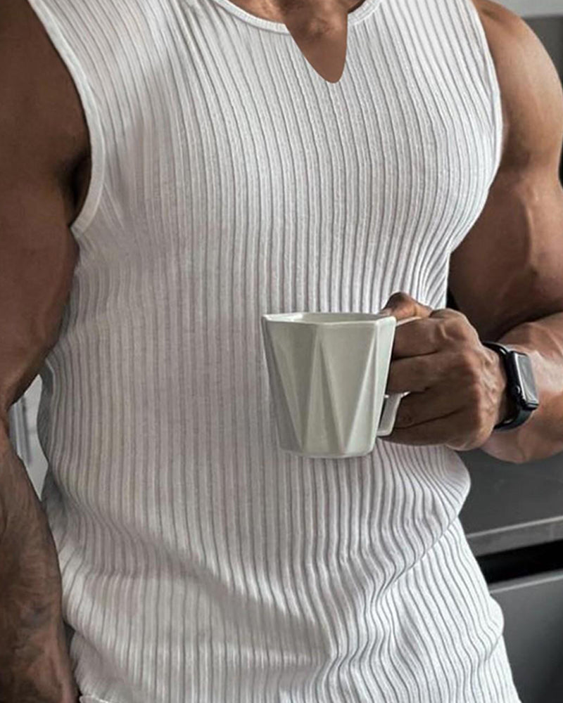 Men's Solid Color Sports Casual Tank Top